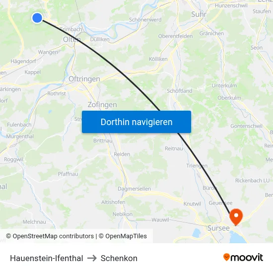 Hauenstein-Ifenthal to Schenkon map