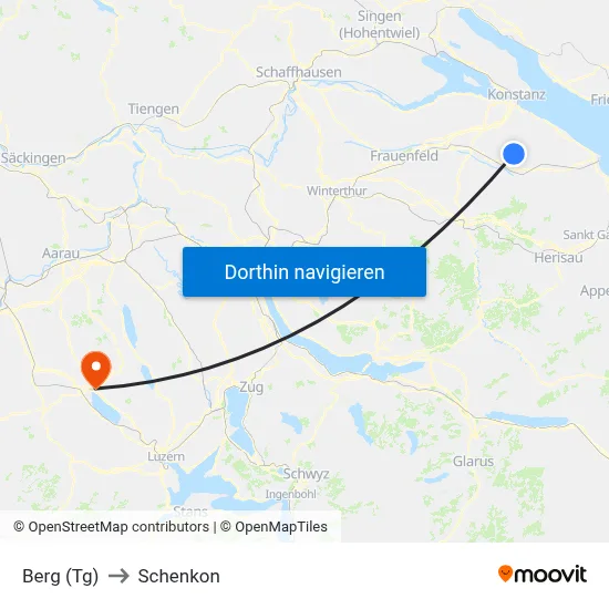 Berg (Tg) to Schenkon map