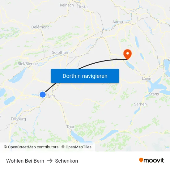 Wohlen Bei Bern to Schenkon map