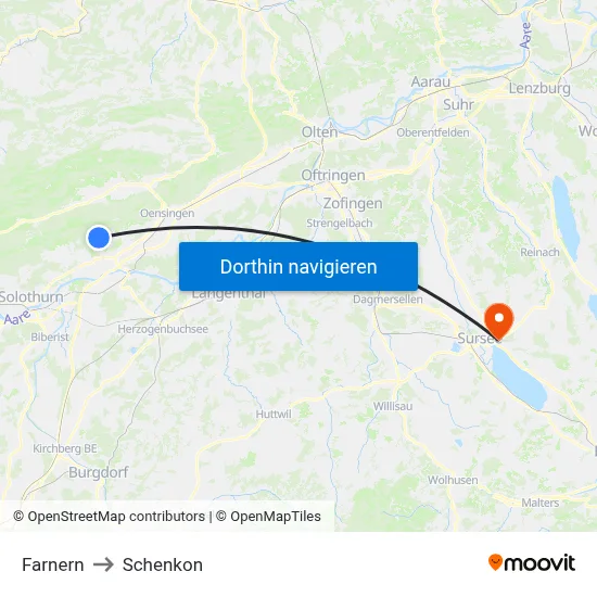 Farnern to Schenkon map