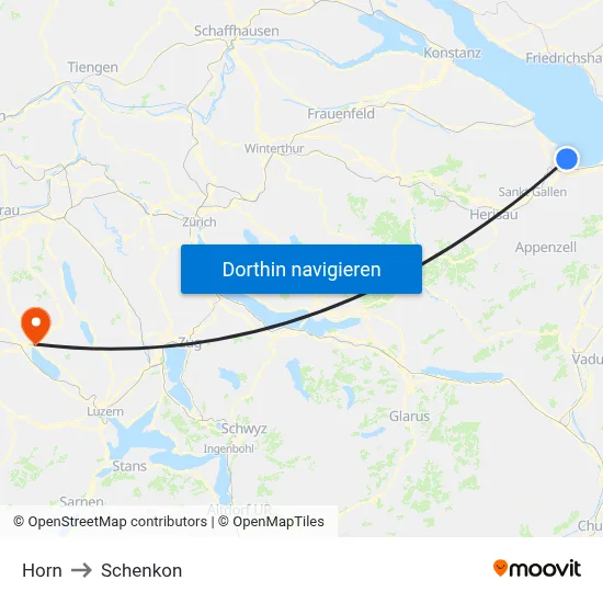 Horn to Schenkon map