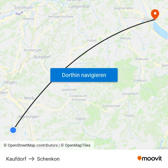 Kaufdorf to Schenkon map