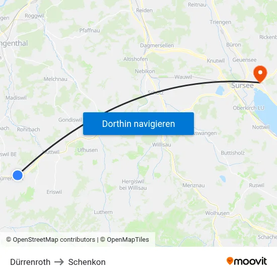 Dürrenroth to Schenkon map