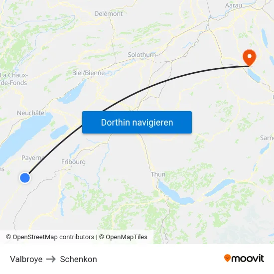 Valbroye to Schenkon map