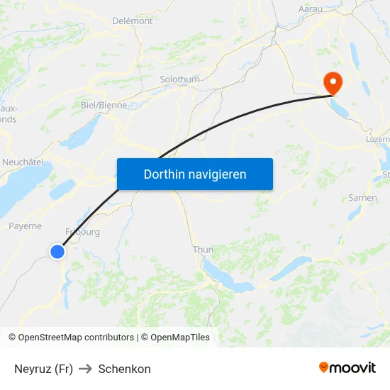 Neyruz (Fr) to Schenkon map