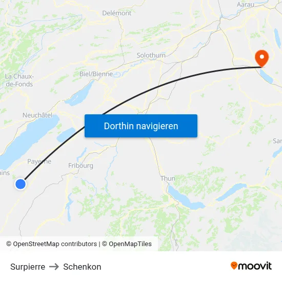 Surpierre to Schenkon map