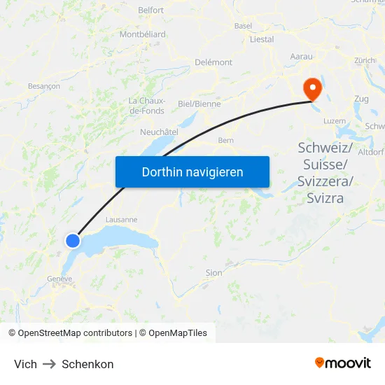 Vich to Schenkon map