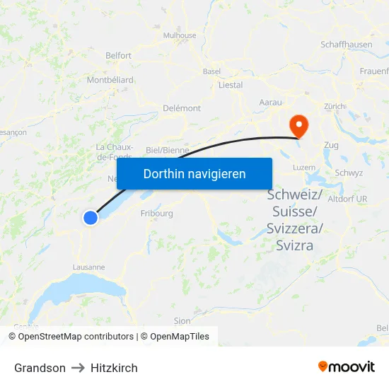 Grandson to Hitzkirch map