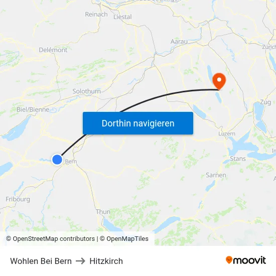 Wohlen Bei Bern to Hitzkirch map