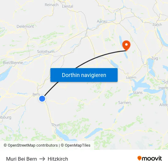 Muri Bei Bern to Hitzkirch map