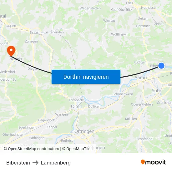 Biberstein to Lampenberg map