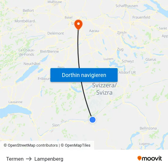 Termen to Lampenberg map