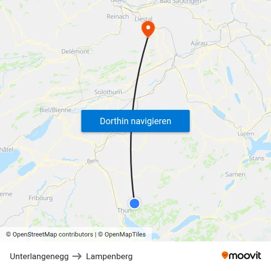 Unterlangenegg to Lampenberg map