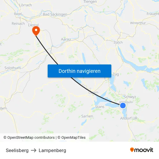 Seelisberg to Lampenberg map