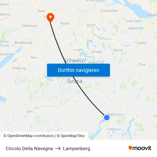Circolo Della Navegna to Lampenberg map