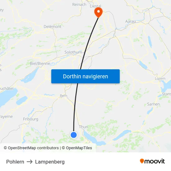 Pohlern to Lampenberg map