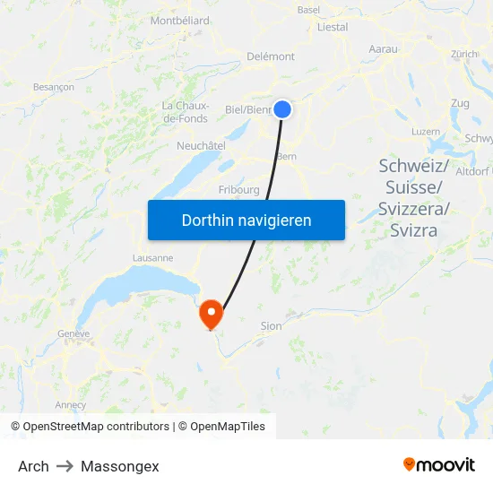 Arch to Massongex map