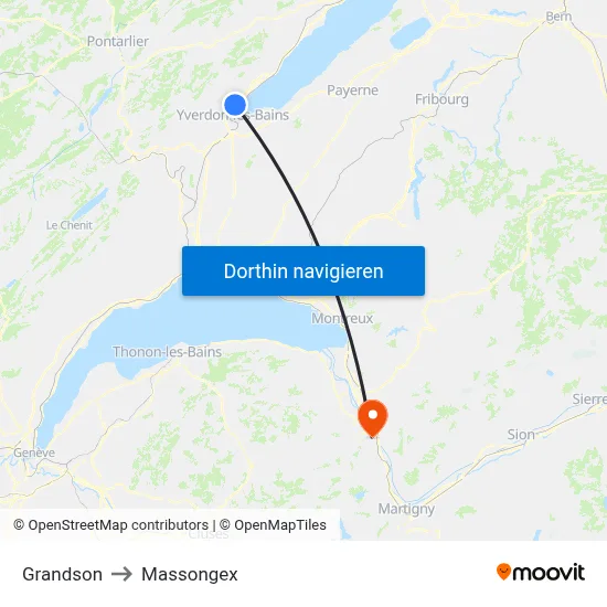 Grandson to Massongex map