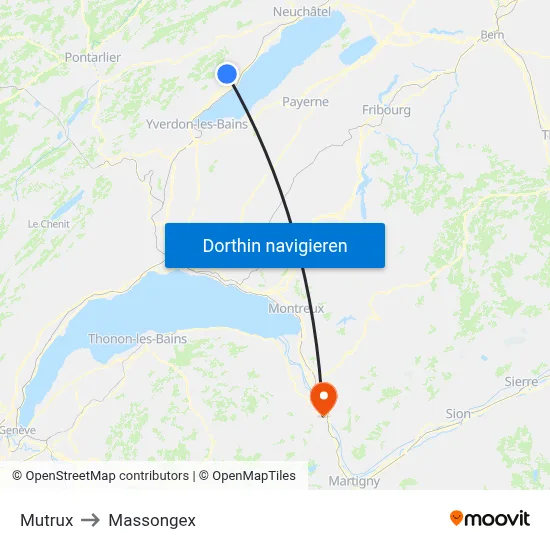 Mutrux to Massongex map
