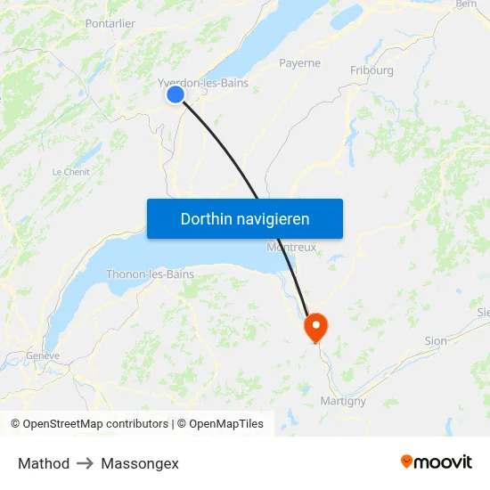 Mathod to Massongex map