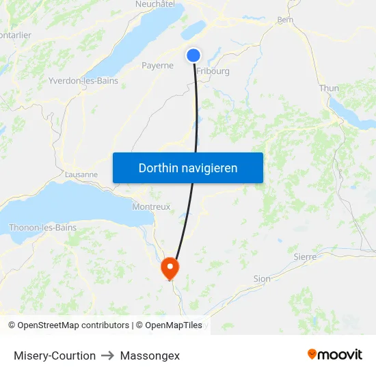 Misery-Courtion to Massongex map