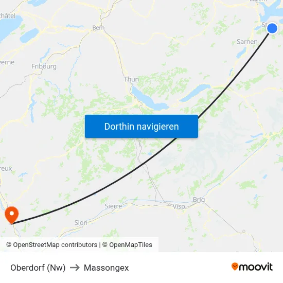 Oberdorf (Nw) to Massongex map