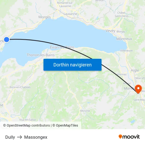 Dully to Massongex map