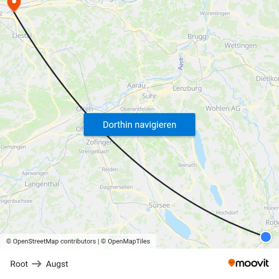 Root to Augst map