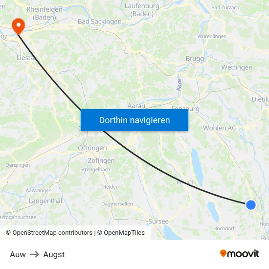Auw to Augst map