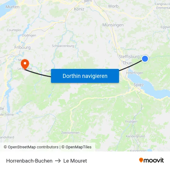 Horrenbach-Buchen to Le Mouret map