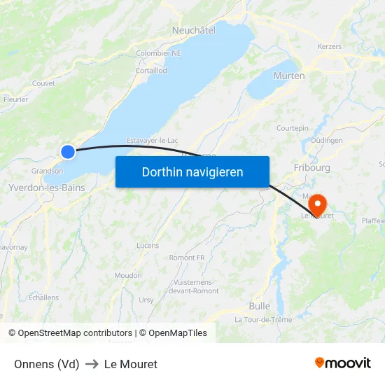 Onnens (Vd) to Le Mouret map