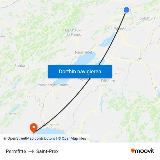 Perrefitte to Saint-Prex map