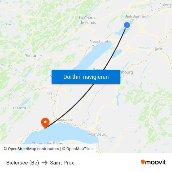 Bielersee (Be) to Saint-Prex map