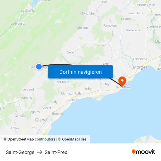 Saint-George to Saint-Prex map