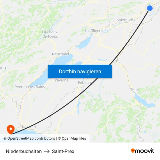 Niederbuchsiten to Saint-Prex map