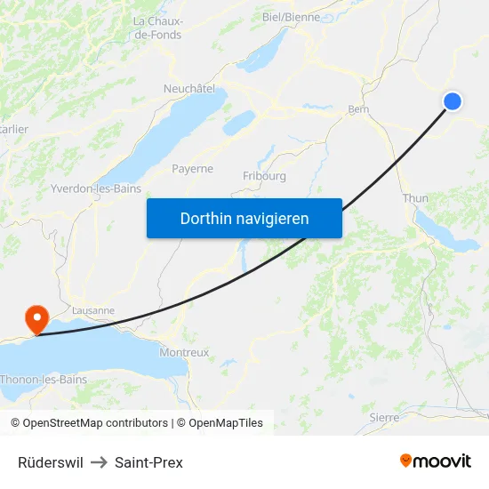 Rüderswil to Saint-Prex map