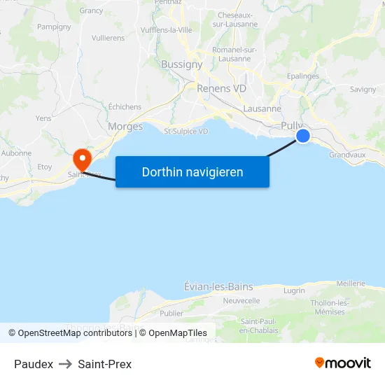 Paudex to Saint-Prex map