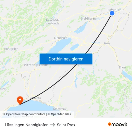 Lüsslingen-Nennigkofen to Saint-Prex map
