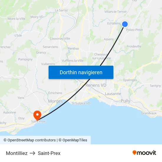 Montilliez to Saint-Prex map