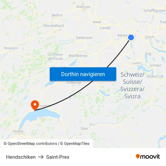 Hendschiken to Saint-Prex map