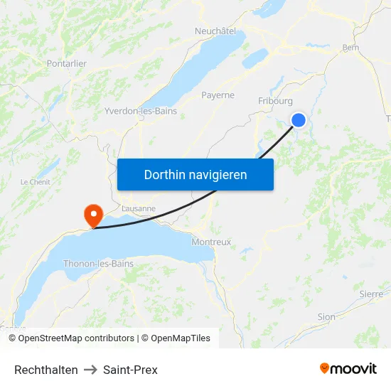 Rechthalten to Saint-Prex map
