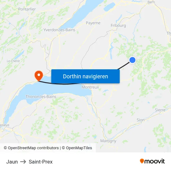 Jaun to Saint-Prex map