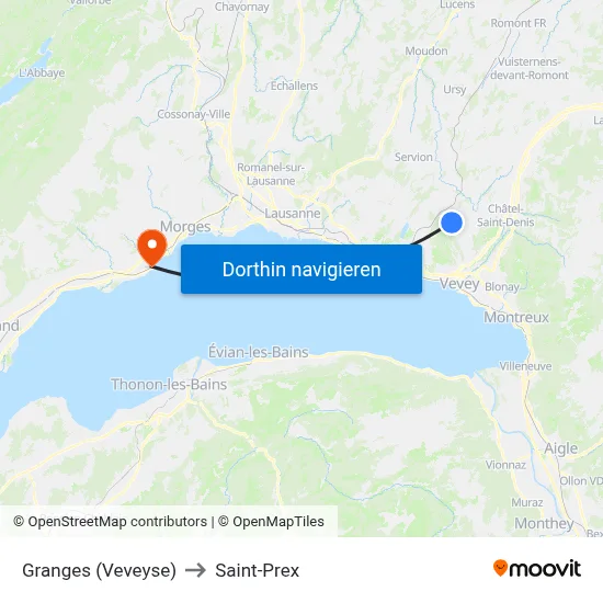 Granges (Veveyse) to Saint-Prex map