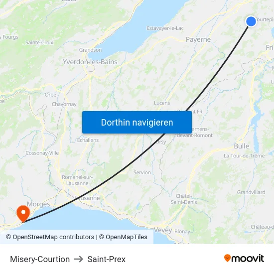 Misery-Courtion to Saint-Prex map