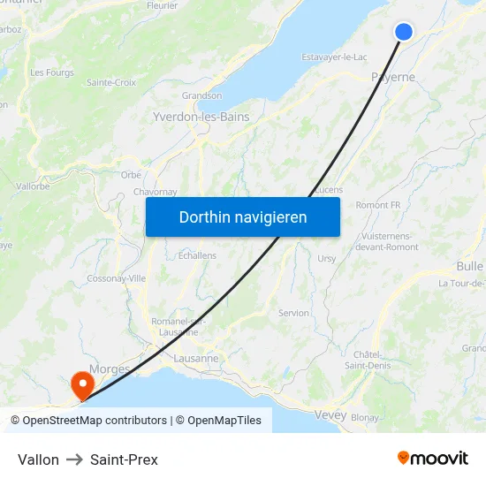 Vallon to Saint-Prex map