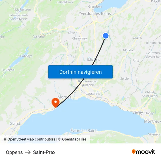 Oppens to Saint-Prex map