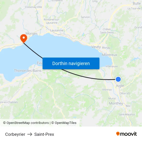 Corbeyrier to Saint-Prex map