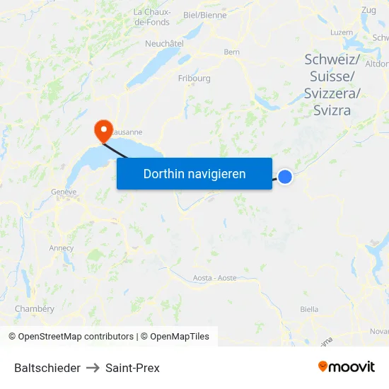 Baltschieder to Saint-Prex map