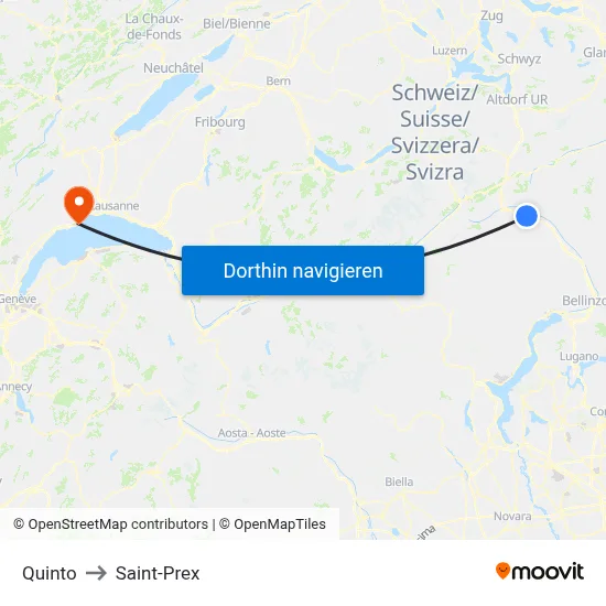 Quinto to Saint-Prex map