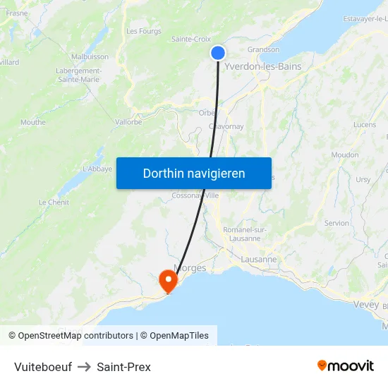 Vuiteboeuf to Saint-Prex map